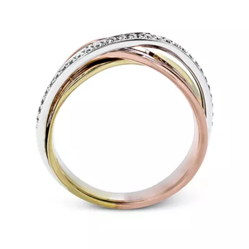 New Two Tone Beautiful Stackable Diamond Ring 💍😍 - Picture 5 of 6